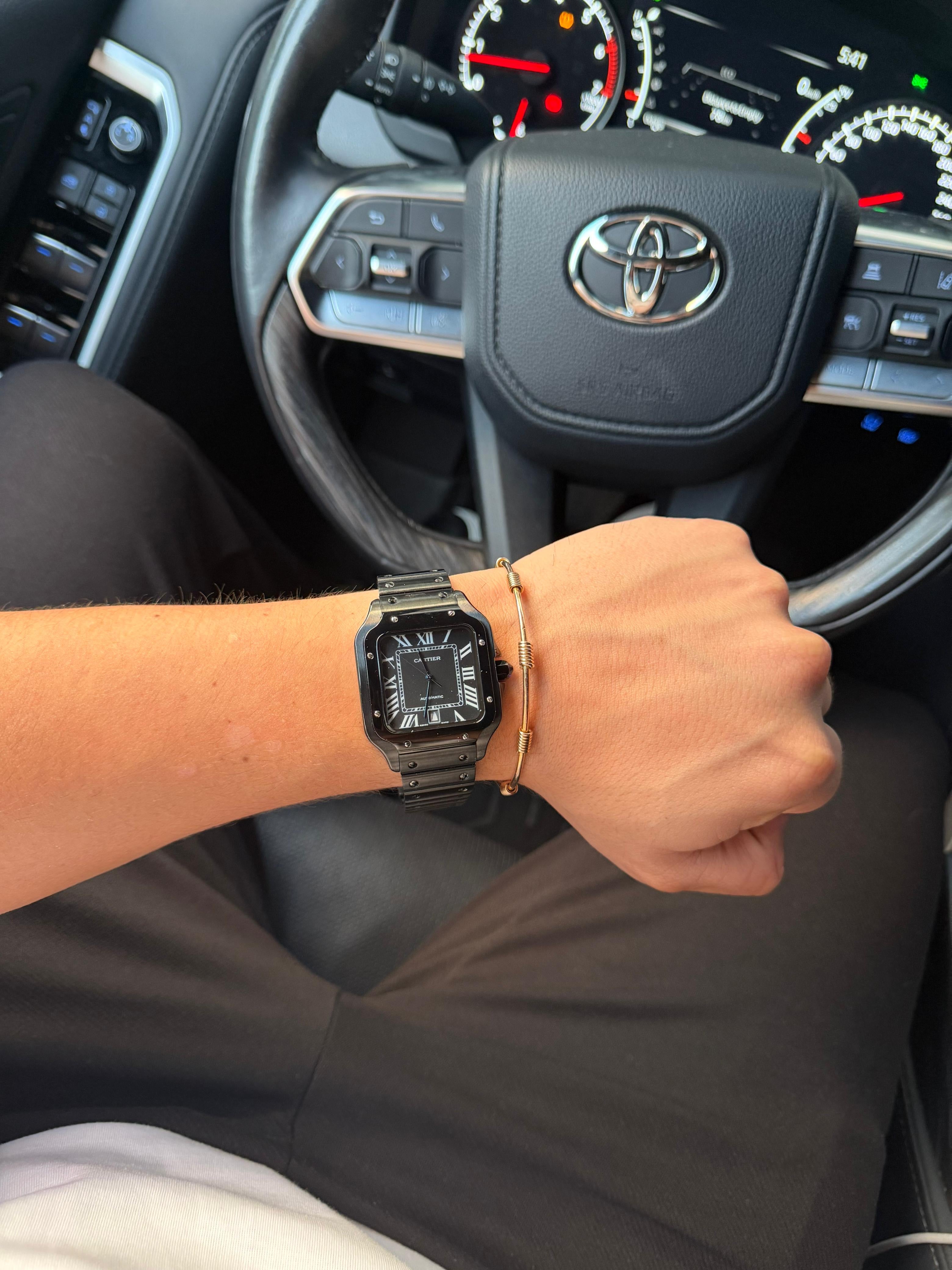 Cartier Santos "All Black" de 39.8 mm de diámetro