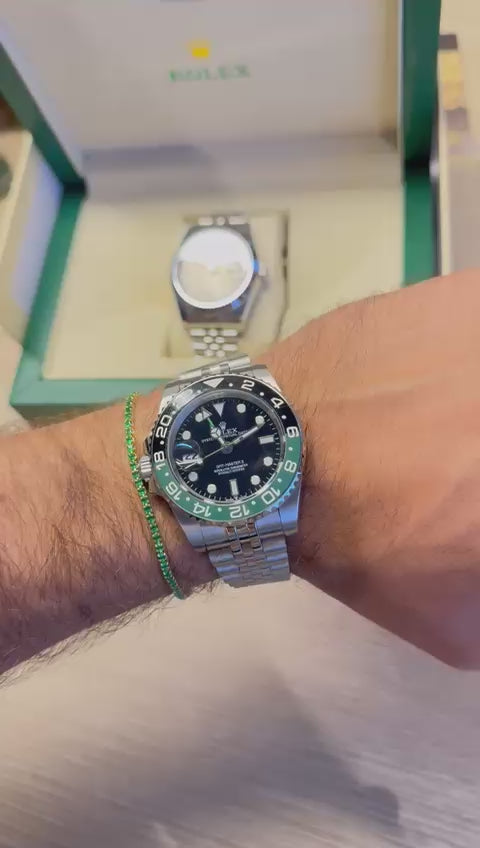 Rolex GMT-Master II "Sprite"  de  40 mm de diámetro.